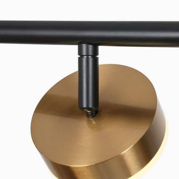 35.5 in. 5-Light Black Integrated LED Pendant Light, Farmhouse Modern Linear Chandelier, Brass DIY Island Pendant Light