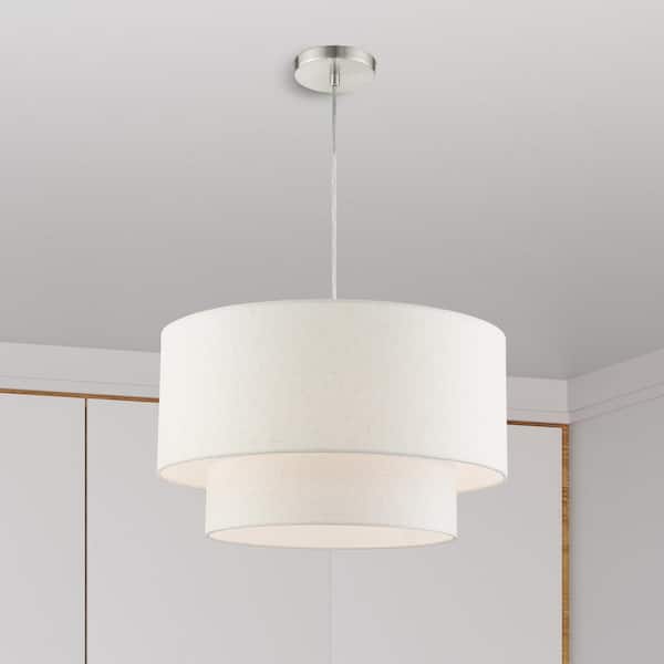 Whitney 3 Light Brushed Nickel Pendant