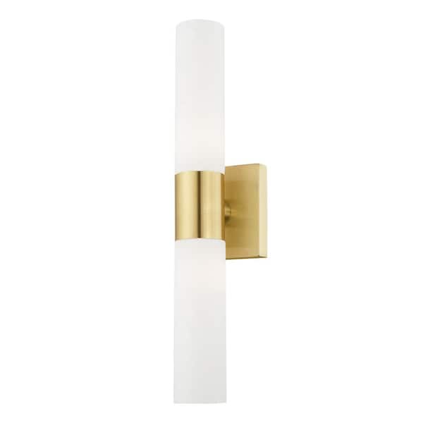 Aspen 2 Light Satin Brass ADA Bath Vanity