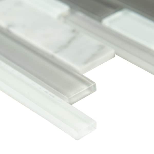 Positano Interlocking 12 in. x 12 in. Mixed Multi-Surface Wall Mosaic Tile (1 sq. ft./Each)