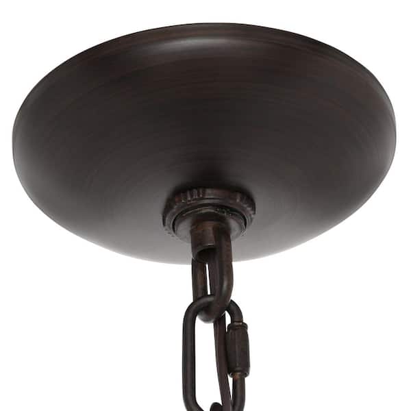Homestead Collection 9-Light Rubbed Bronze 2-Tier Chandelier