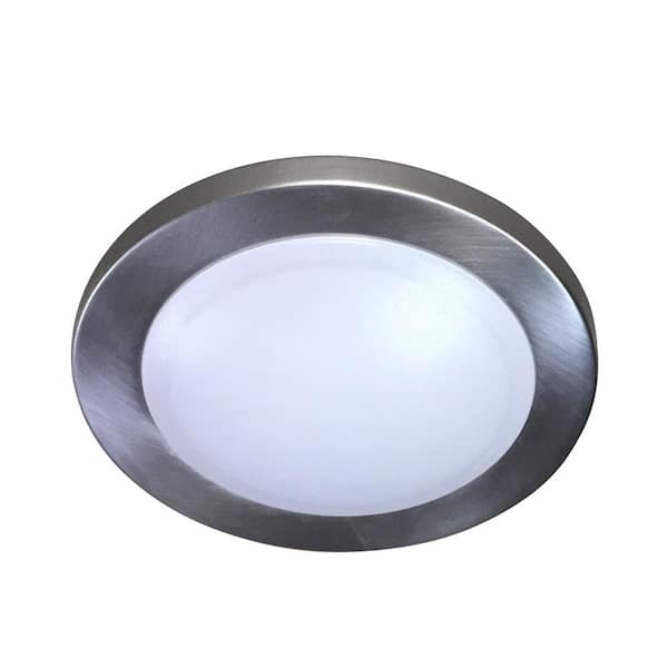 7 in. 1-Light Brushed Nickel LED Flush Mount
