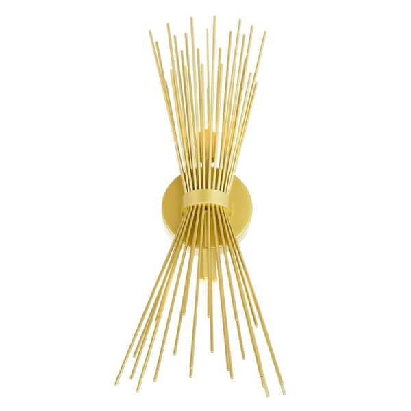 Savannah 2 Light Wall Sconce With Gold Leaf Finish