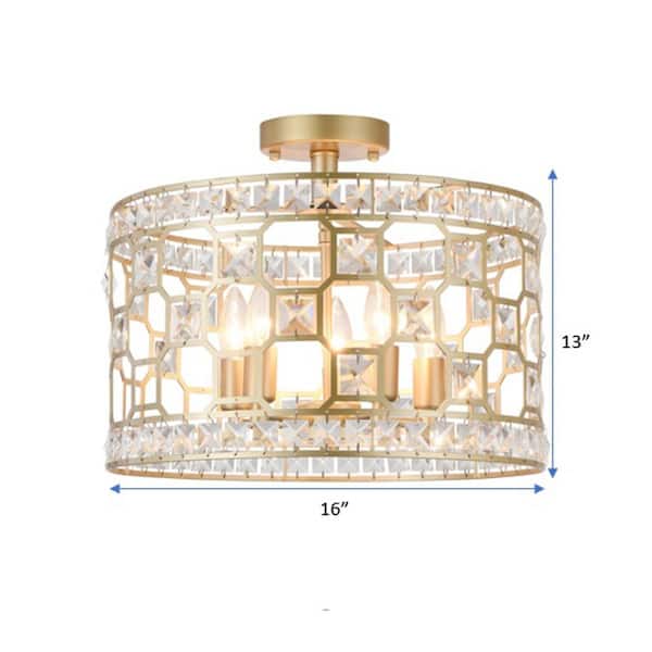 Kondik 5-Light Gold Semi-Flushmount