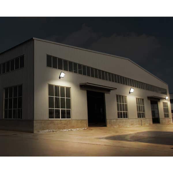 350-Watt Equivalent Bronze Integrated LED Outdoor Street Lamp Flood Light with Dusk to Dawn Control