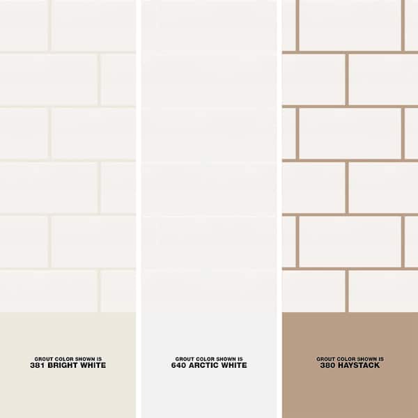 Rittenhouse Square Matte Arctic White 3 in. x 6 in. Ceramic Subway Wall Tile (12.5 sq. ft. / case)