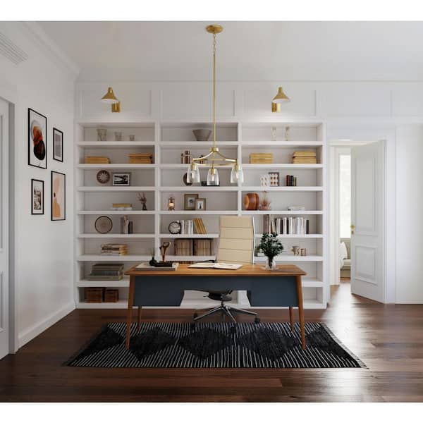 Parkhurst 21 in. 3-Light Brushed Bronze New Traditional Chandelier with Clear Glass Shades for Dining Room