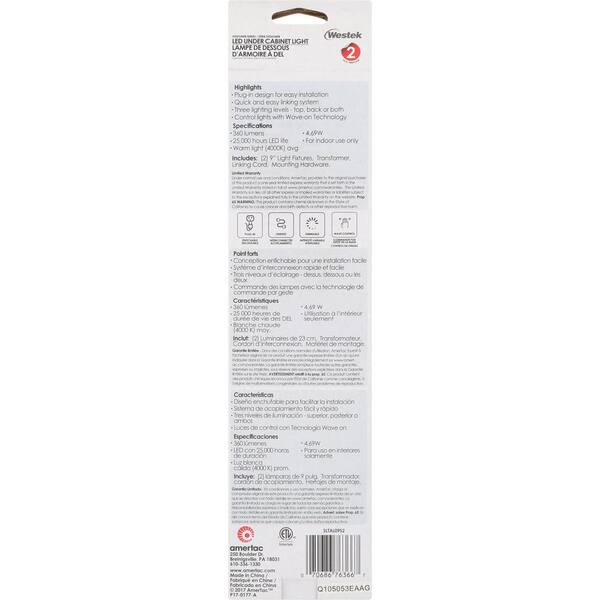 Selta 9 in. LED Aluminum Under Cabinet Light (2-Pack)