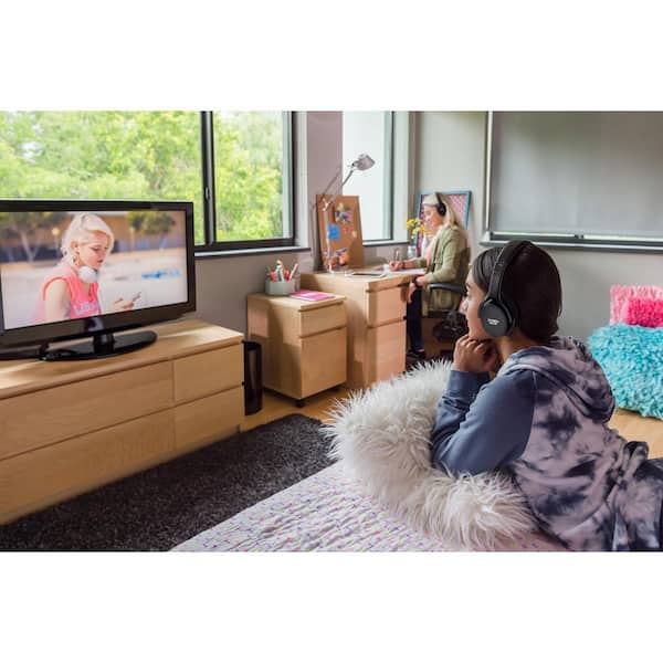 Wireless TV Headphones in Black