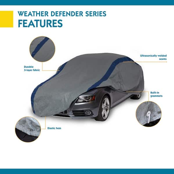 Duck Covers Weather Defender Sedan Semi-Custom Car Cover Fits up to 16 ft. 8 in.