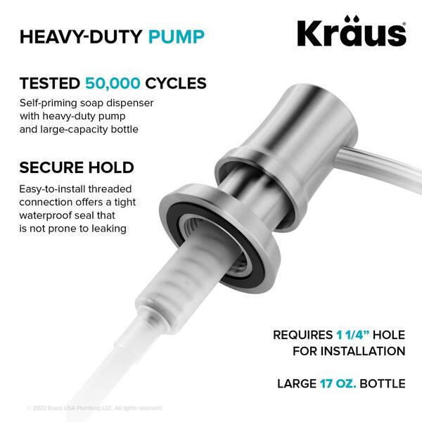 Kitchen Soap and Lotion Dispenser in Stainless Steel