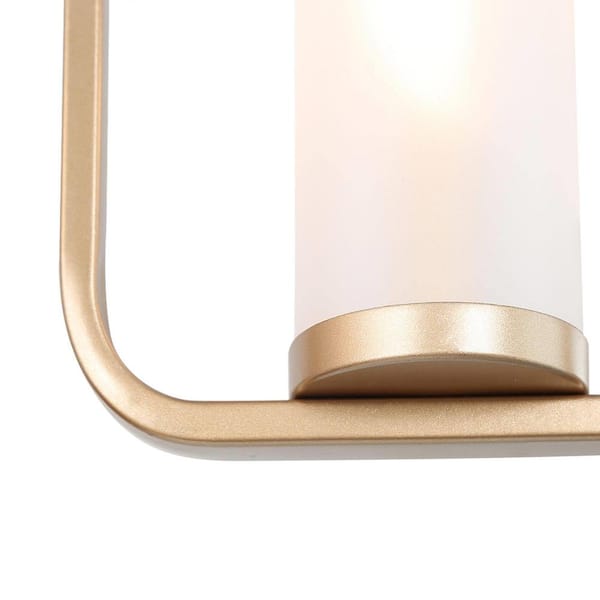 Transitional Kitchen Island Gold Chandelier 5-Light Hanging Ceiling Light Frosted Glass Shaded Dining Room Chandelier