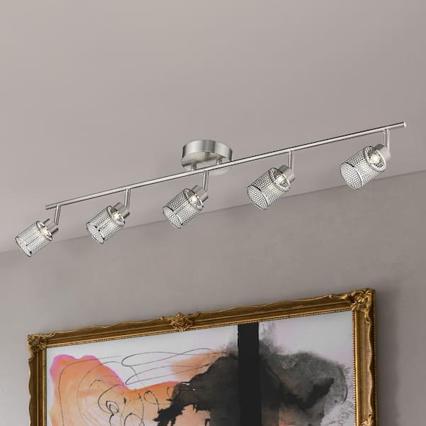 Temmar 3.25 ft. Brushed Nickel Integrated LED Track Lighting Kit