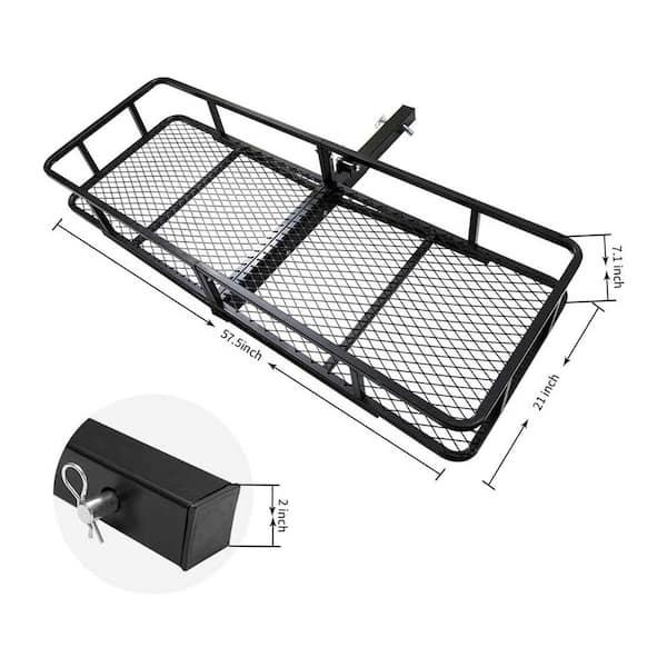 500 Pound Capacity Folding Steel Mesh Cargo Carrier Luggage Basket