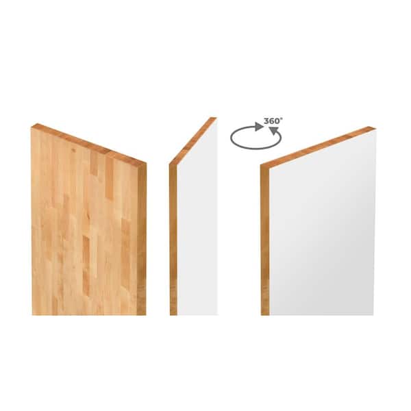 4 ft. L x 25 in. D Finished Engineered Birch Butcher Block Countertop