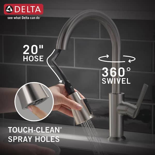 Emery Single-Handle Pull-Down Sprayer Kitchen Faucet with ShieldSpray and Soap Dispenser in SpotShield Stainless Steel
