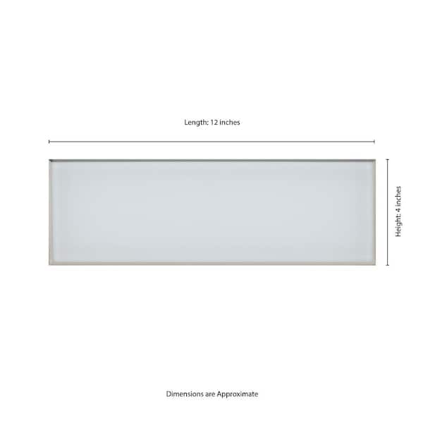 Ice Bevel 4 in. x 12 in. Solid Glossy Glass Subway Wall Tile (0.3 sq. ft. / Each)