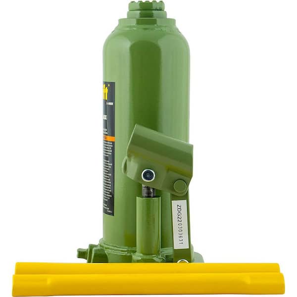 8-Ton Capacity Hydraulic Welded Bottle Jack with Side Pump