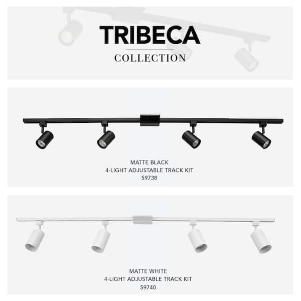 Tribeca 4.67 ft. 4-Light Matte White Linear Track Lighting Kit