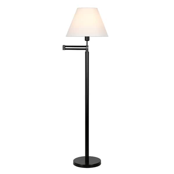 Moby 62 in. Swing Arm Blackened Bronze Lamp Empire Shade