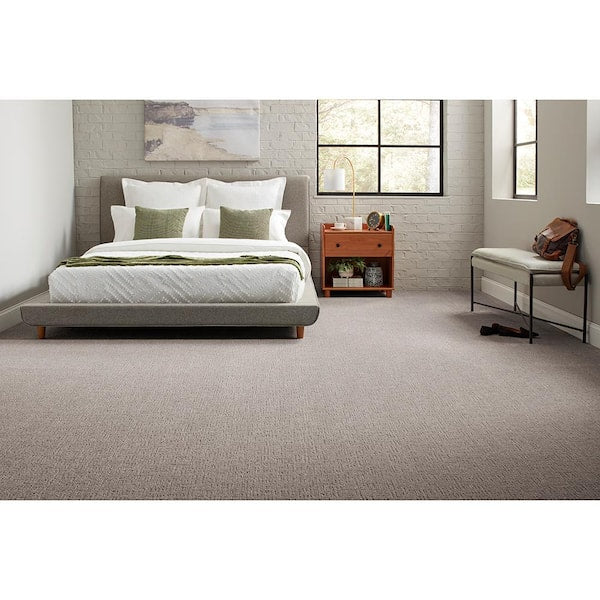 Lake Mohr  - Rocky Buff - Gray 45 oz. Triexta Pattern Installed Carpet