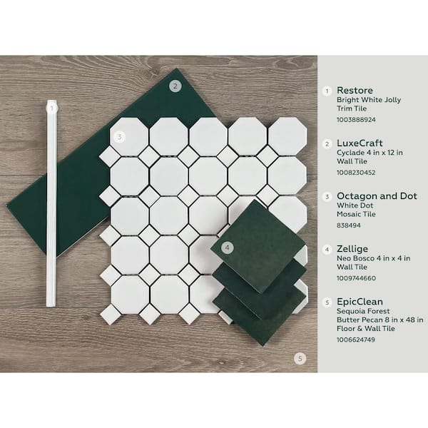 LuxeCraft Cyclade 4-1/4 in. x 12-7/8 in. Glazed Ceramic Undulated Wall Tile (10.64 sq. ft./Case)