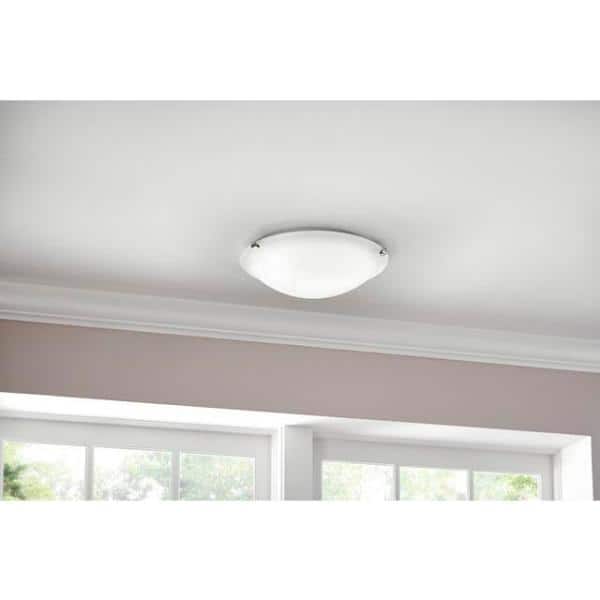 Chalene 15 in. 1-Light Pewter Clip Integrated LED Flush Mount