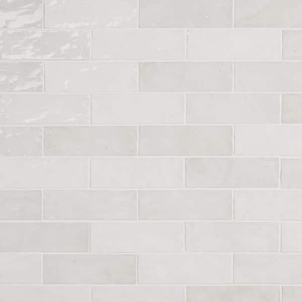 Kingston White 3 in. x 8 in. Glazed Ceramic Wall Tile (5.38 sq. ft./case)