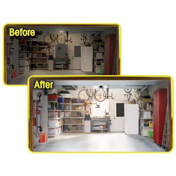 3500 Lumens 11.5 in. Single Pole Occupancy LED Flush Mount Garage Light