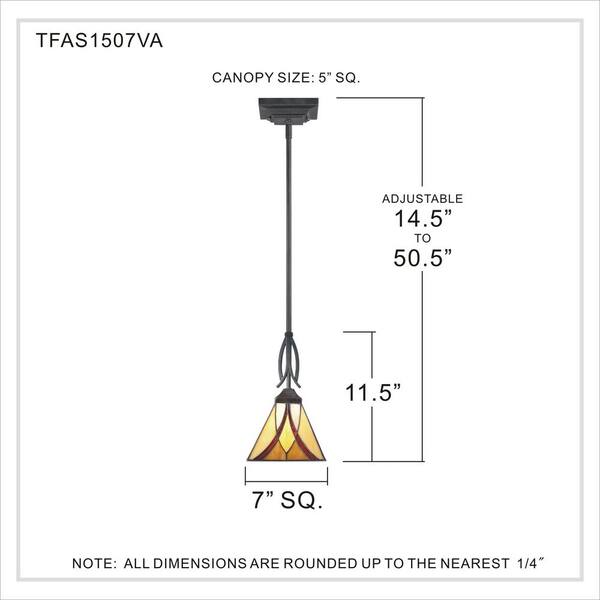 Asheville 1-Light Valiant Bronze Mini Pendant