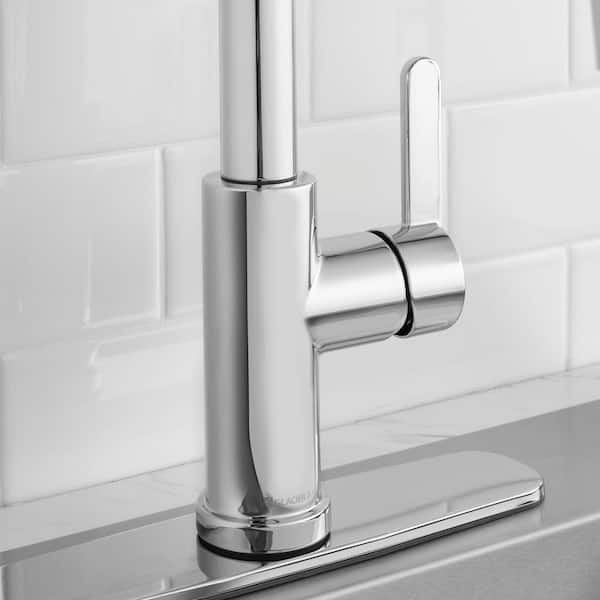 Paulina Single-Handle Pull-Down Sprayer Kitchen Faucet with TurboSpray, FastMount, Soap Dispenser in Polished Chrome