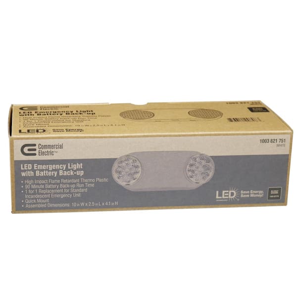 Oval 11-Watt Equivalent Integrated LED White Emergency Light with Ni-Cad 3.6-Volt Battery