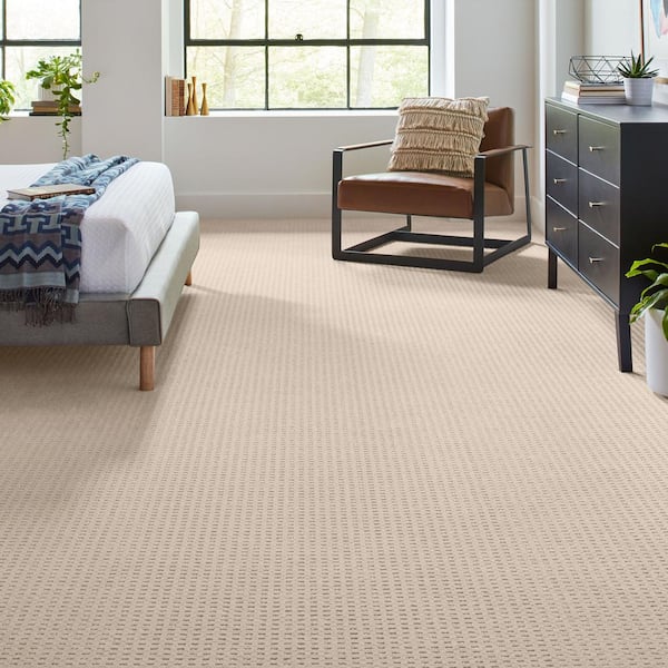 Canter  - Buffed - Beige 38 oz. Triexta Pattern Installed Carpet