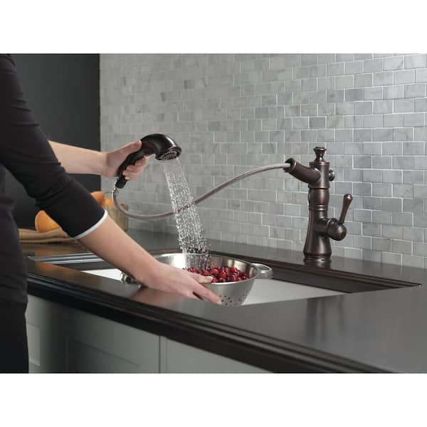 Cassidy Single-Handle Pull-Out Sprayer Kitchen Faucet In Venetian Bronze