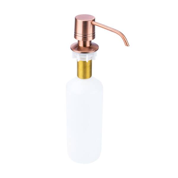 Deck-Mounted Soap Dispenser with Straight Nozzle in Antique Copper