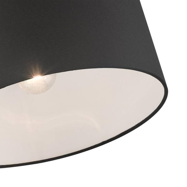Hillcott 1 Light Black Semi Flush Mount
