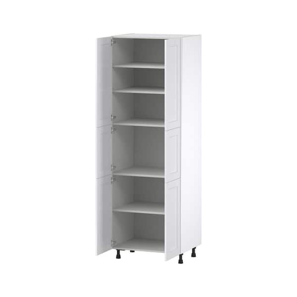 Mancos Glacier White Shaker Assembled Pantry Kitchen Cabinet (30 in. W x 89.5 in. H x 24 in. D)