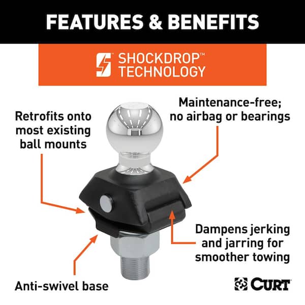 RockerBall 2-5/16 in. Cushion Hitch Ball (1-1/4 in. Shank, 12,000 lbs., Packaged)
