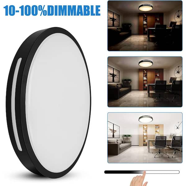 13 in. LED Flush Mount 3000K/4000K/5000K Convertible - 1500 Lumens Ceiling Light Fixture (2-Pack)