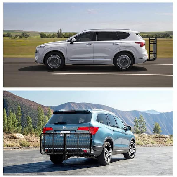 500 Pound Capacity Folding Steel Mesh Cargo Carrier Luggage Basket