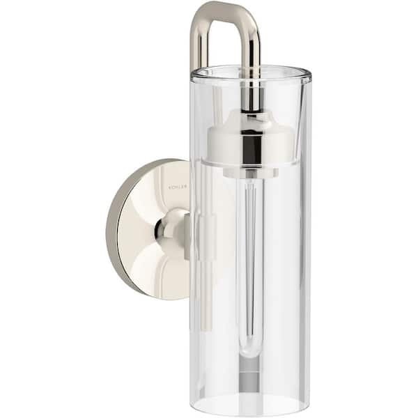 Purist 1 Light Polished Nickel Indoor Bathroom Wall Sconce, UL Listed