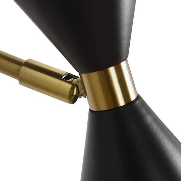 2-Light Black Wall Sconce with Light Direction of Up and Down