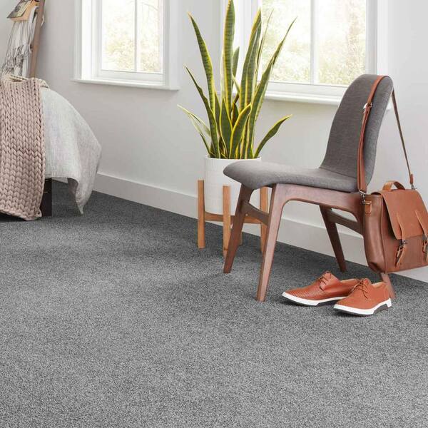 Tides Edge  - Danube - Blue 50 oz. Triexta Texture Installed Carpet