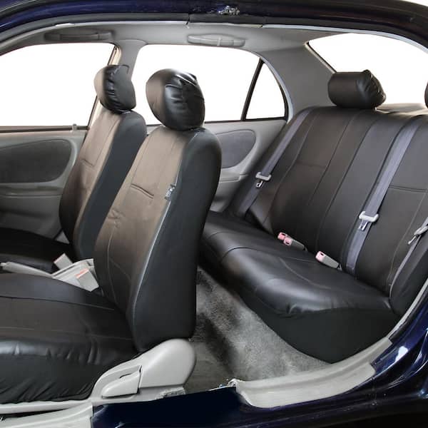 Premium PU Leather 47 in. x 23 in. x 1 in. Full Set Seat Covers