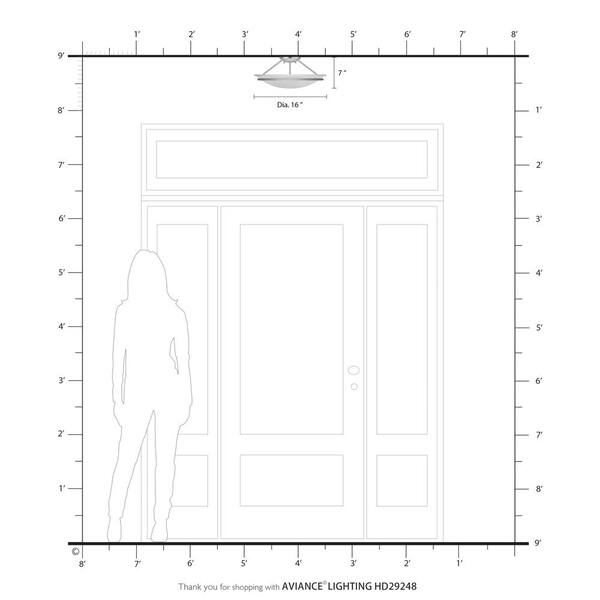 Walcott 3-Light Ceiling Brushed Nickel Incandescent Semi-Flush Mount