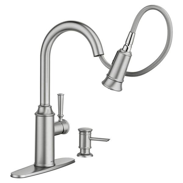 Glenshire Single-Handle Pull-Down Sprayer Kitchen Faucet with Reflex and Power Clean in Spot Resist Stainless