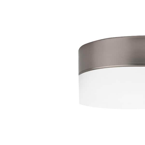 11 in. Brushed Nickel LED Flush Mount