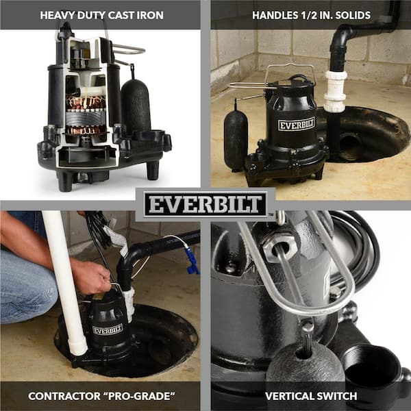 1/2 HP Cast Iron Sump Pump