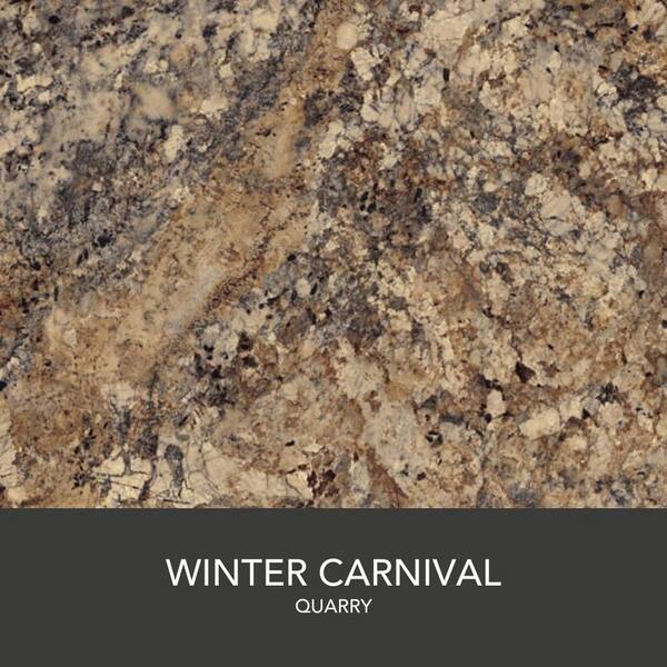 Wilsonart 8 ft. Left Miter Laminate Countertop Kit Included in Winter Carnival Granite with Full Wrap Ogee Edge
