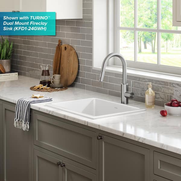 Oletto Pull-Down Single Handle Kitchen Faucet in Spot Free Stainless Steel